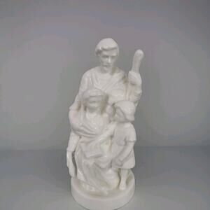 Vintage Porcelain Holy Family Figurine 6.5" Bone China Made In Taiwan